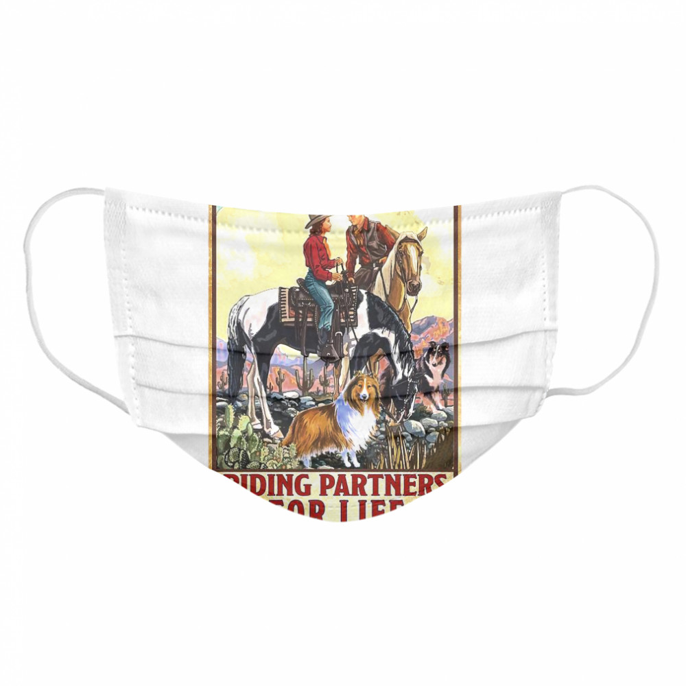 Husband And Wife Riding Partners For Life Cowgirl Cloth Face Mask