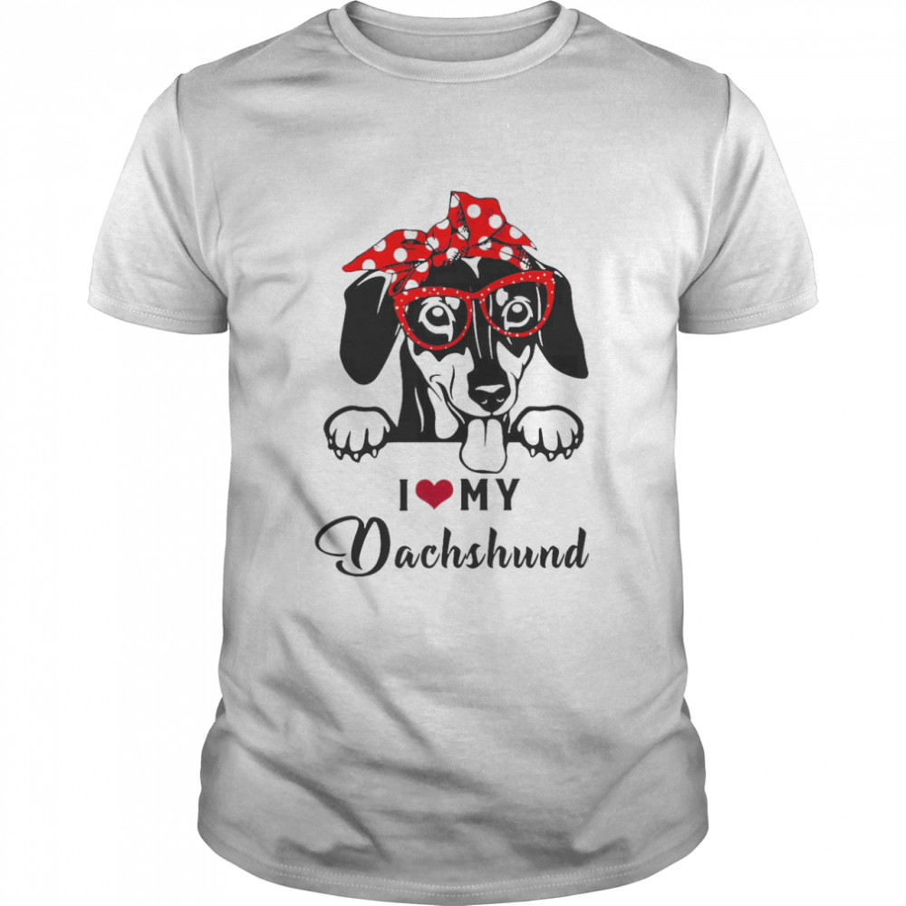 I Love My Dog Dachshund shirt