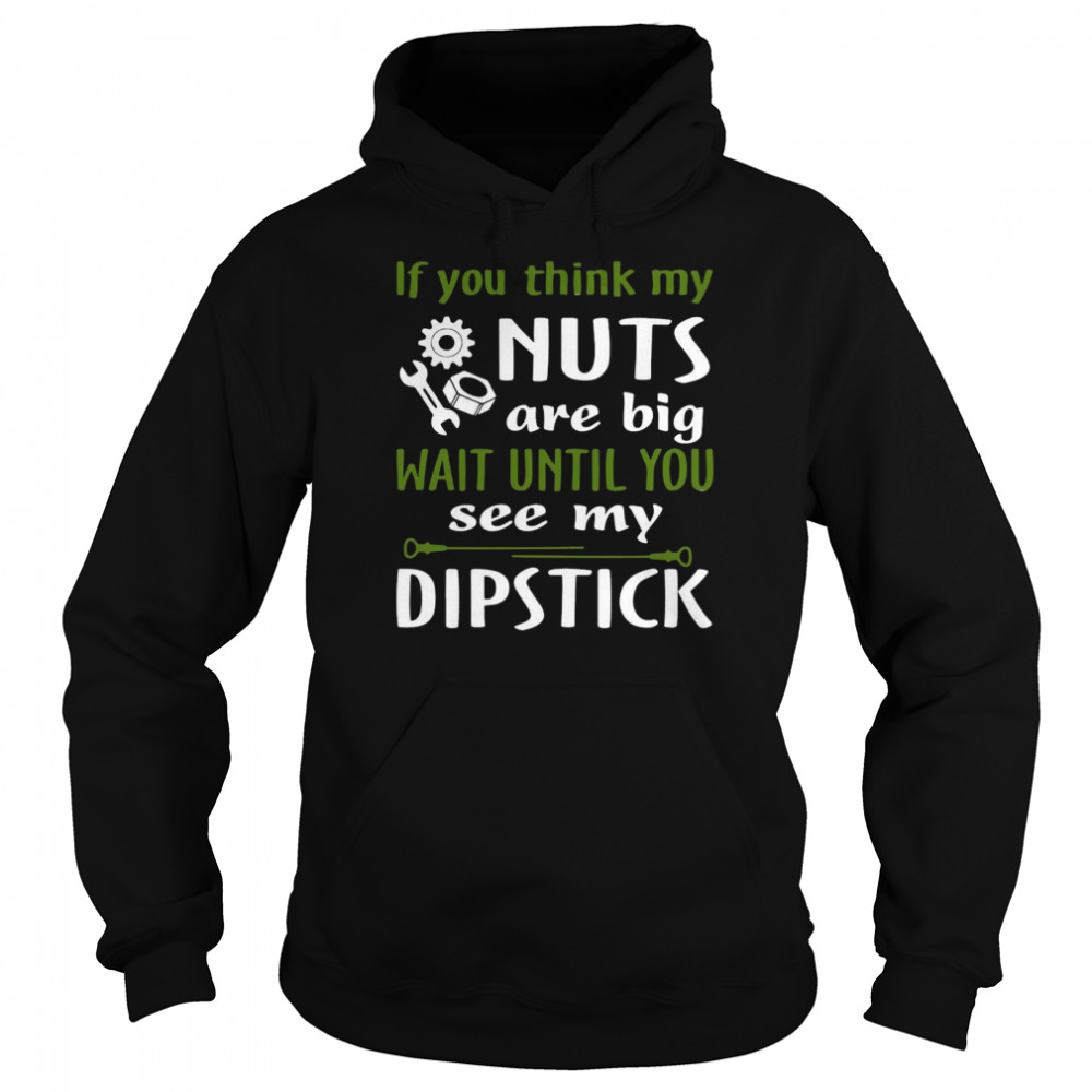 If You Think My Nuts Are Big Wait Until You See My Dipstick Unisex Hoodie