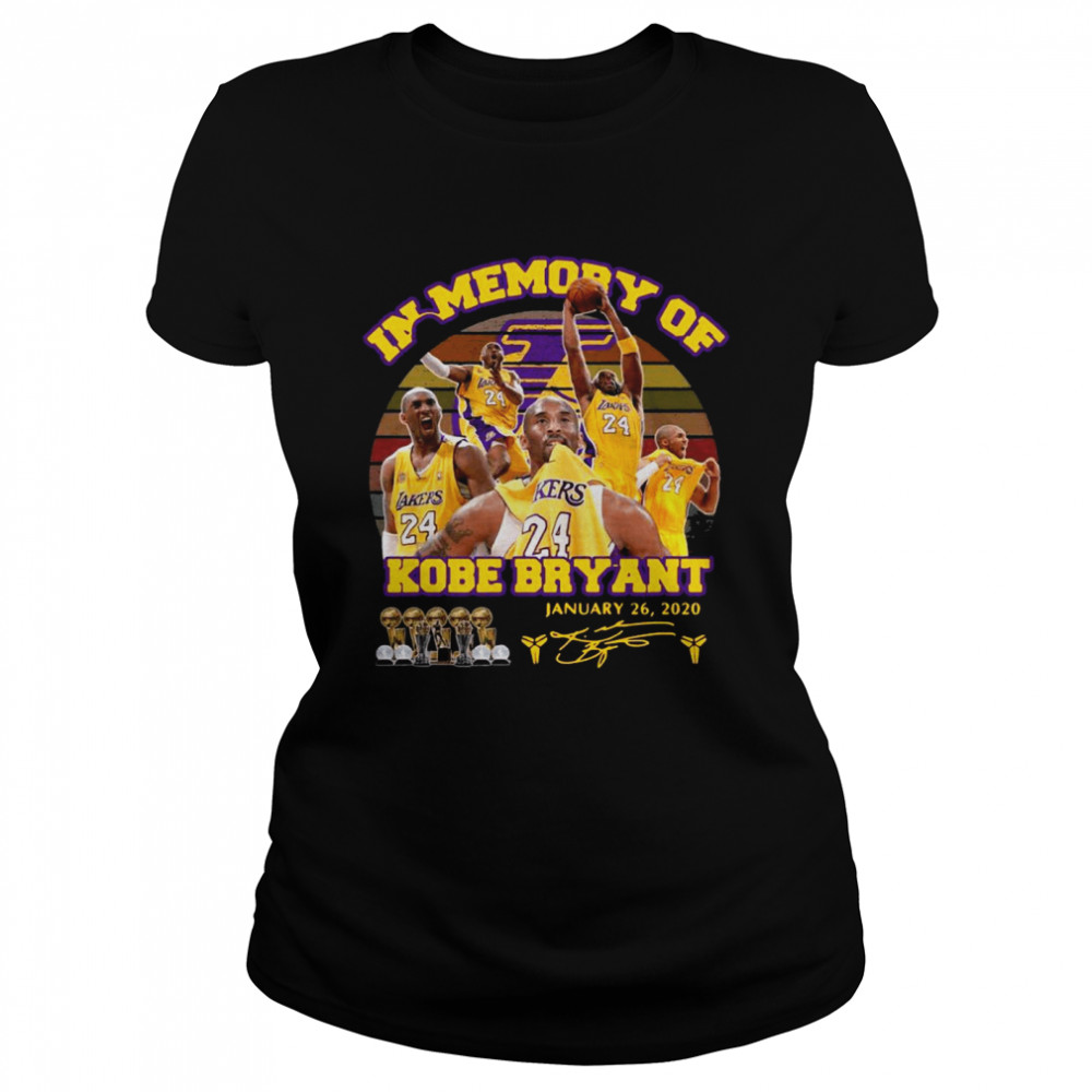 In Memory Of Kobe Bryant January 26 2020 Signature Vintage Classic Women's T-shirt
