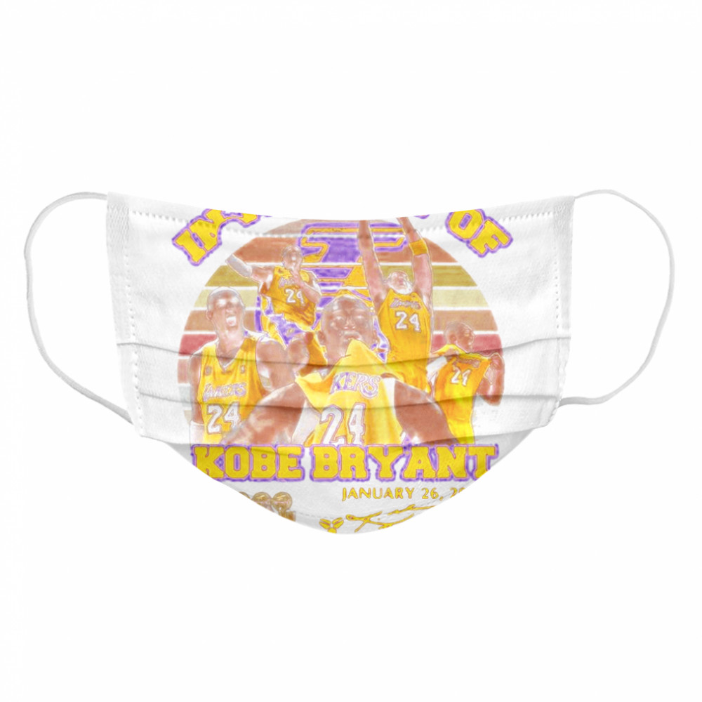 In Memory Of Kobe Bryant January 26 2020 Signature Vintage Cloth Face Mask