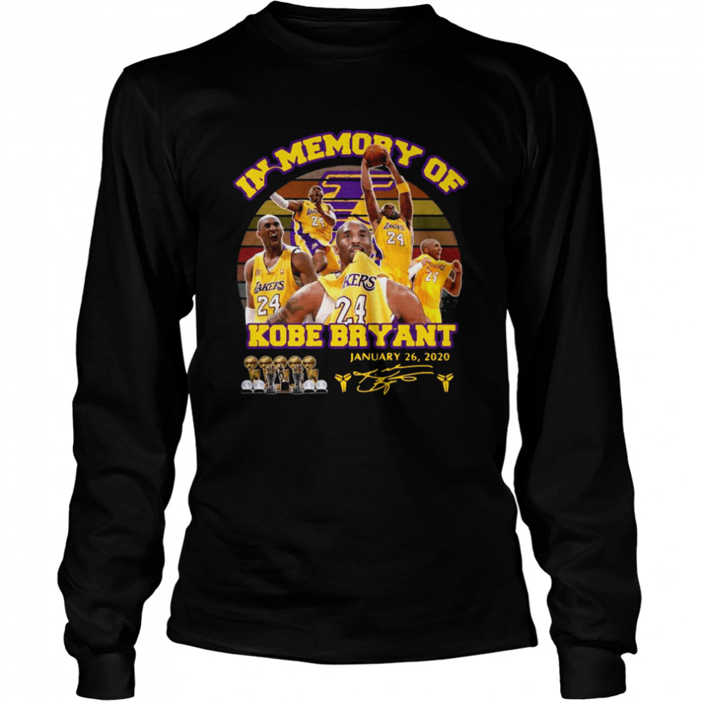 In Memory Of Kobe Bryant January 26 2020 Signature Vintage Long Sleeved T-shirt