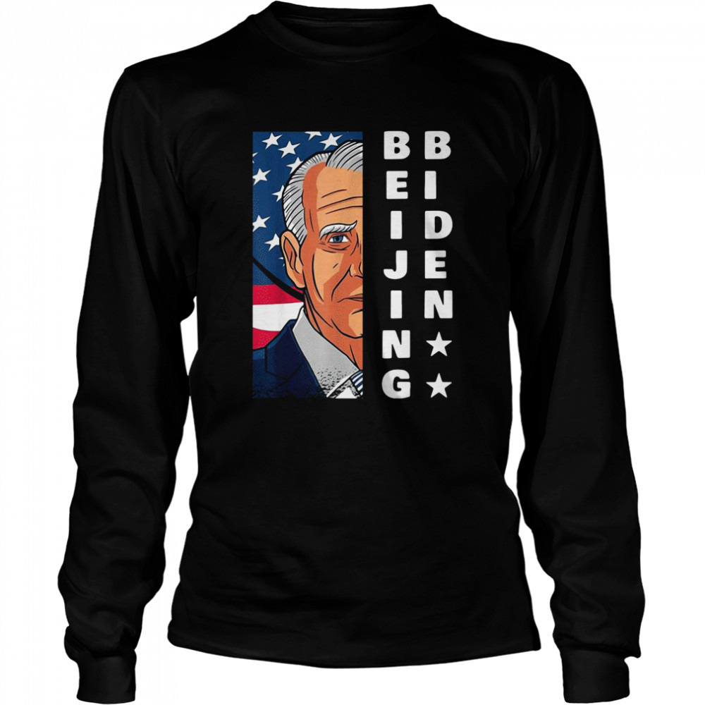 Joe Biden Is Not President American Flag Long Sleeved T-shirt