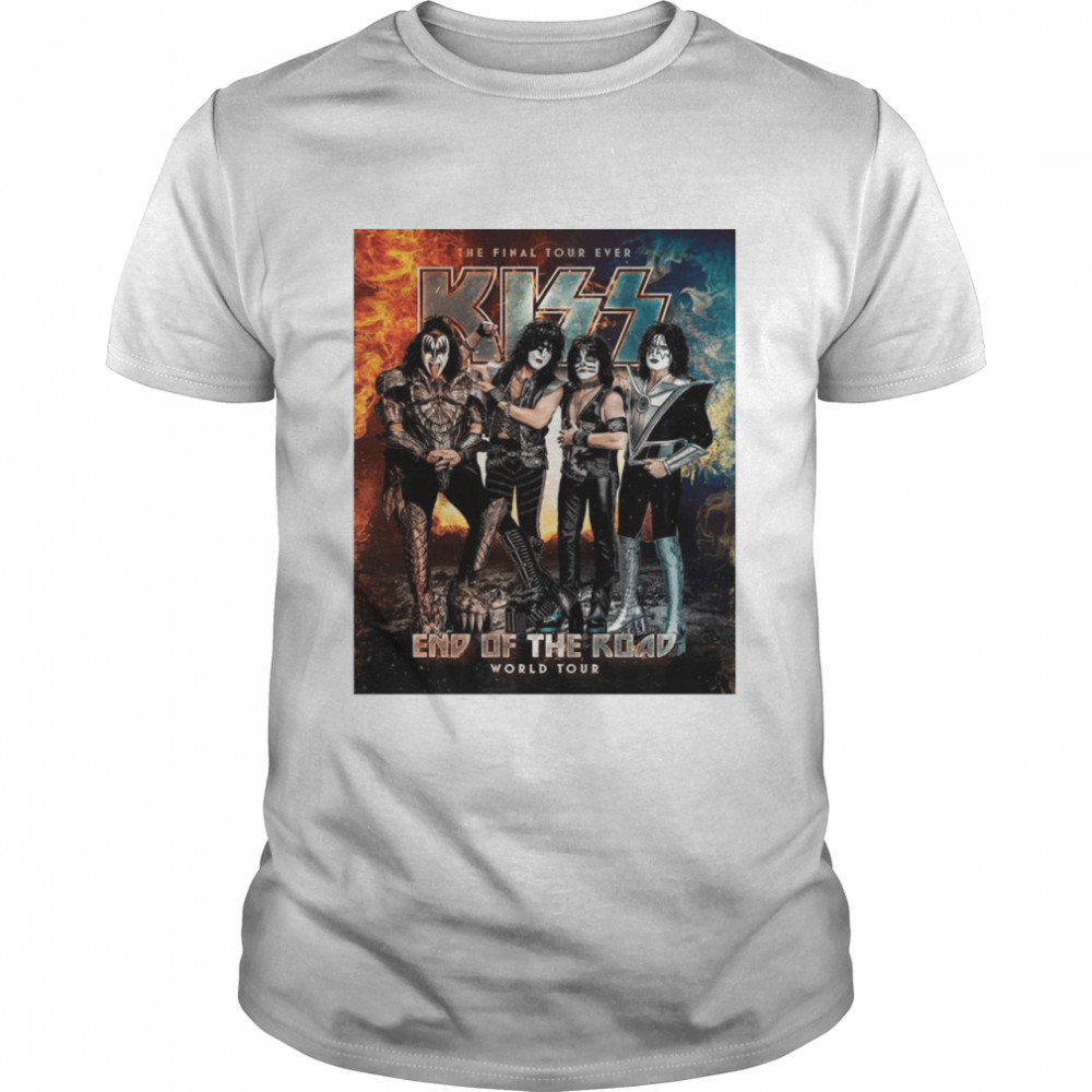 2021 Tour Kiss End of the Road World Tour T-shirt Kiss Tour dates 2021 tee shirt