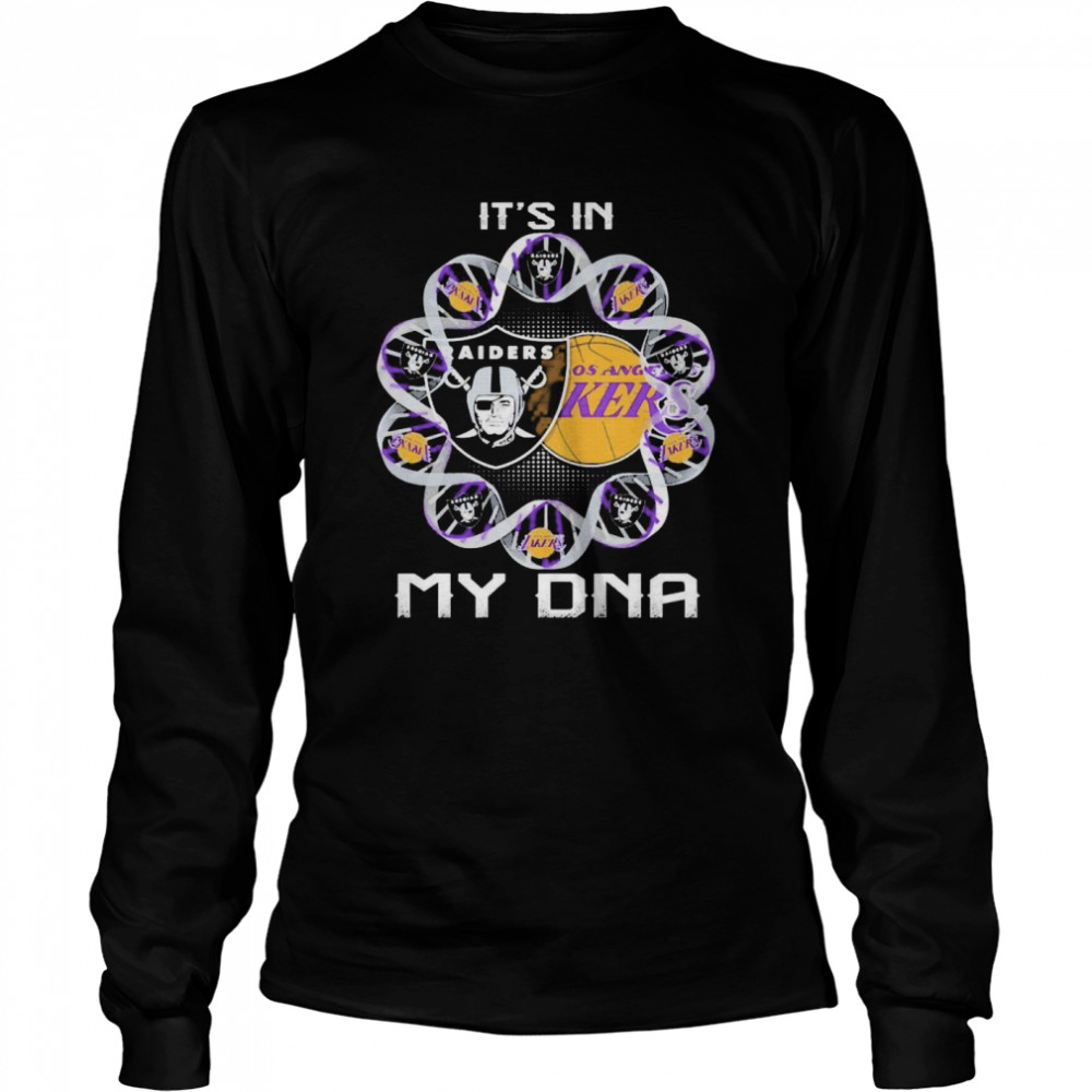 Las vegas Raiders and Los Angeles Laker its in my DNA Long Sleeved T-shirt