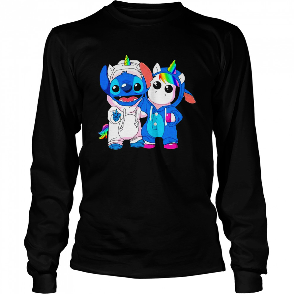 Lilo And Stitch With Unicorn 2021 Long Sleeved T-shirt