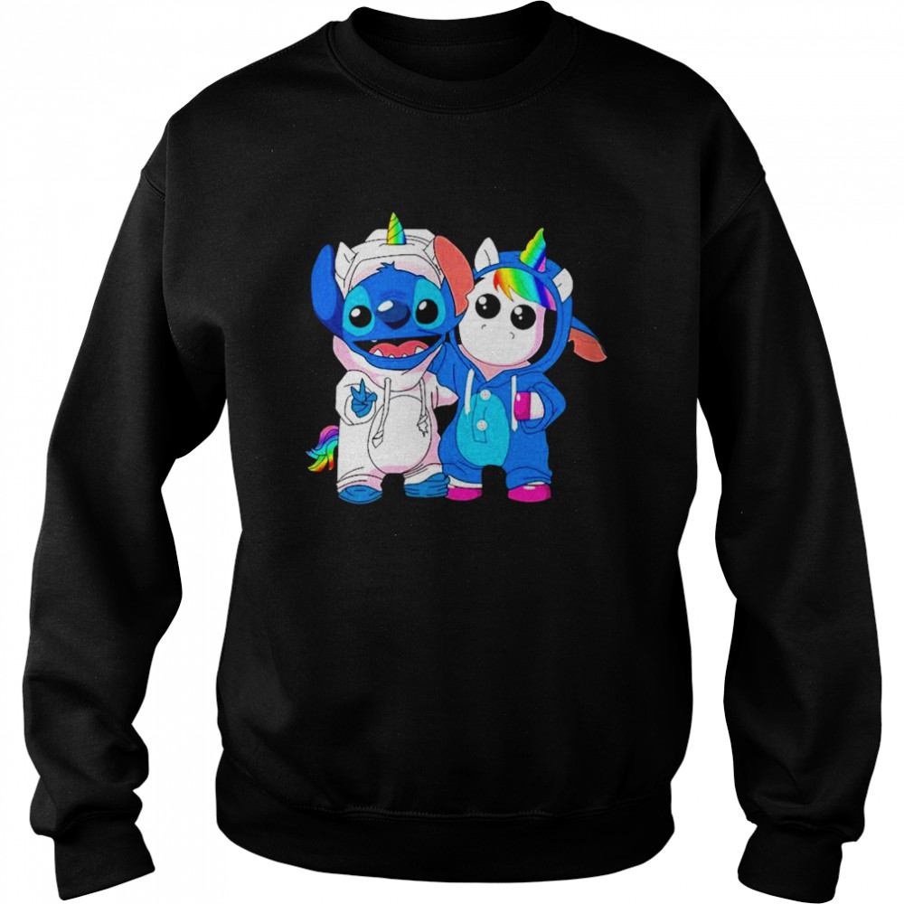 Lilo And Stitch With Unicorn 2021 Unisex Sweatshirt