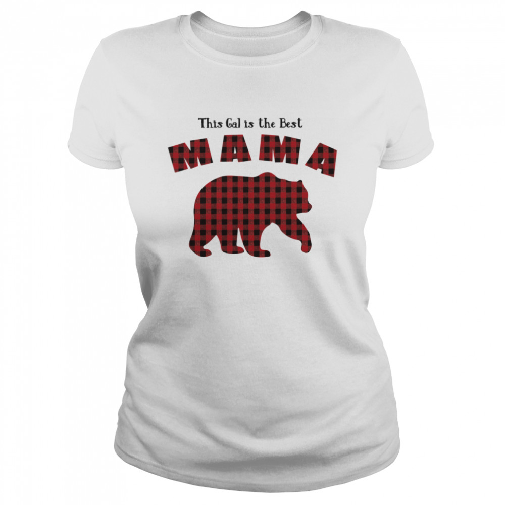 Mama Bear Plaid Proud Mothers Day Fun Mom Classic Women's T-shirt