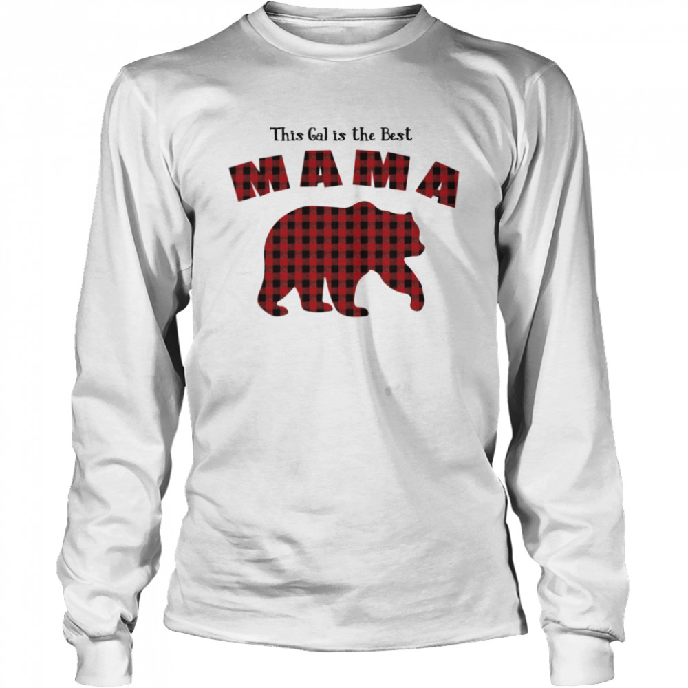 Mama Bear Plaid Proud Mothers Day Fun Mom Long Sleeved T-shirt
