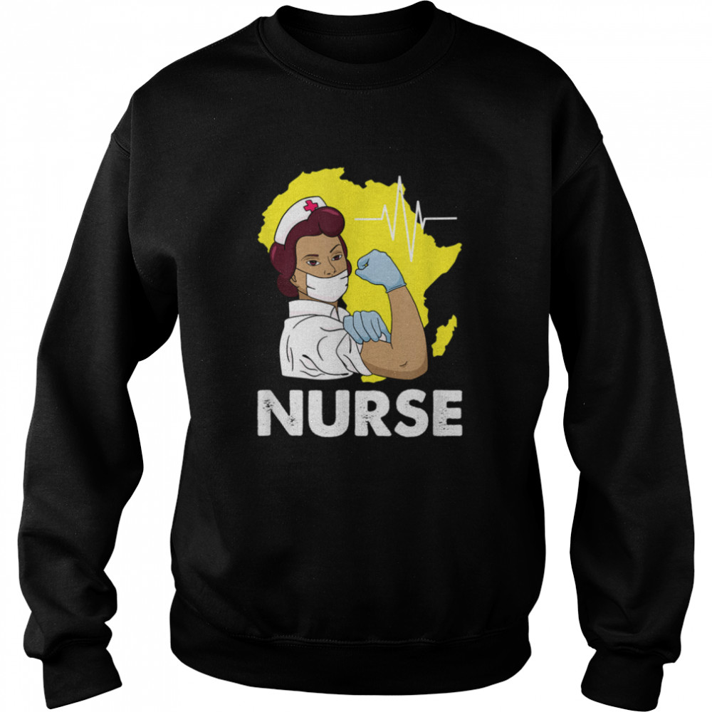 Nurse African American Nursing Practitioner Melanin Apparel Unisex Sweatshirt