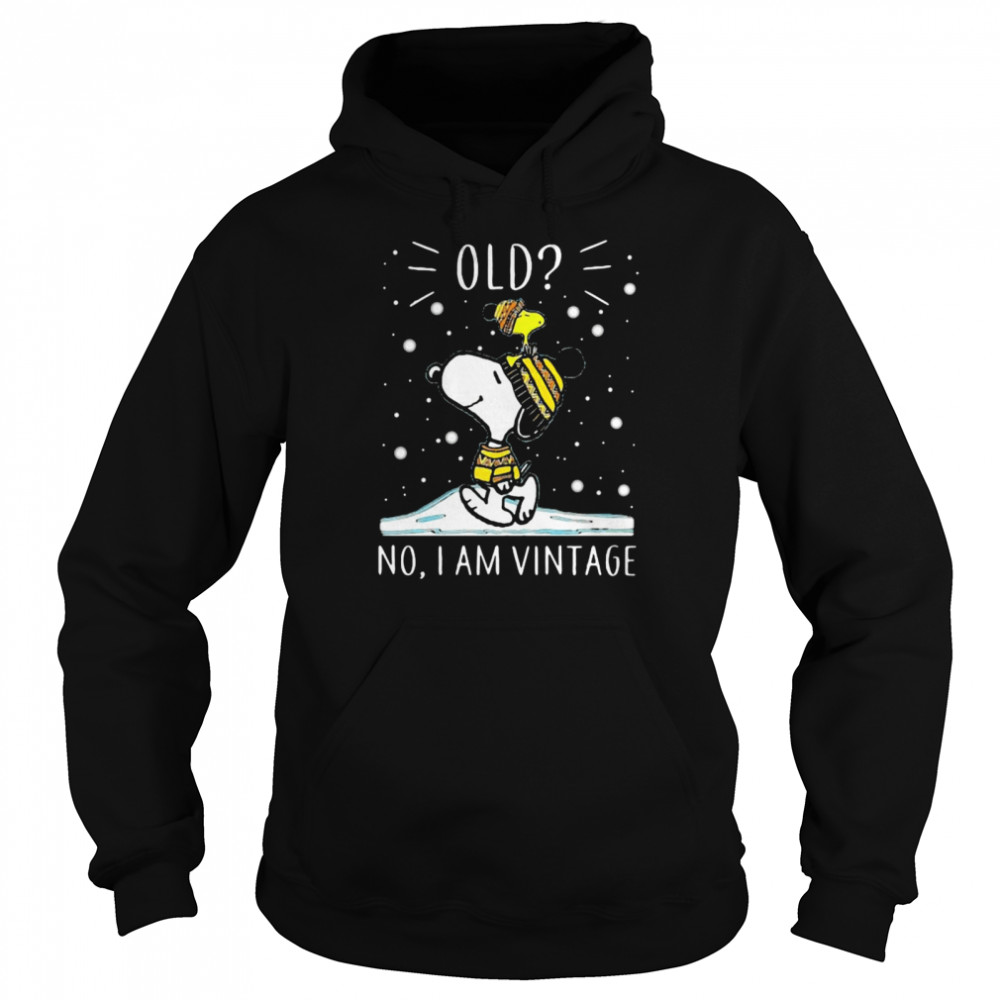 Old No I Am Vintage Snoopy And Woodstock Unisex Hoodie