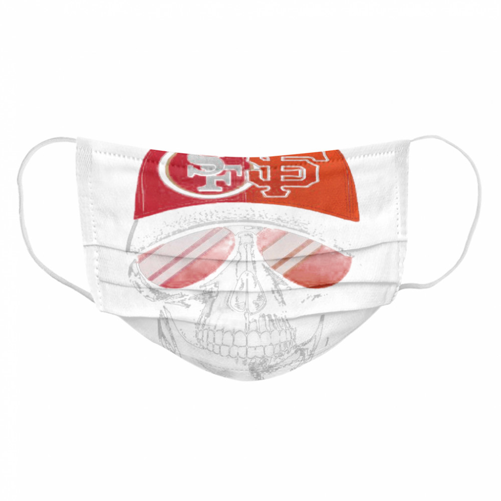 San Francisco 49ers and Los Angeles Lakers Skull sunglass Cloth Face Mask