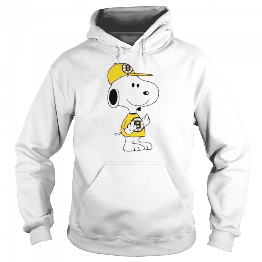 Snoopy Boston Bruins NHL middle fingers fuck you Unisex Hoodie