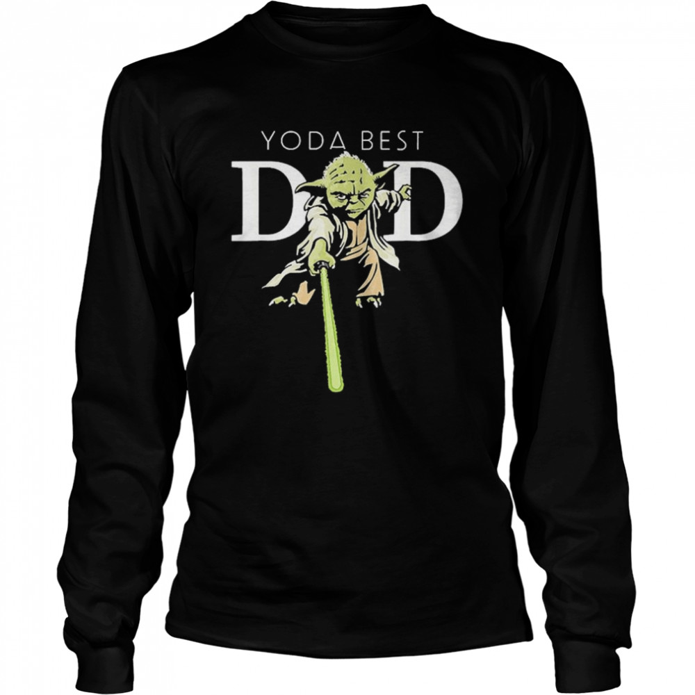 Star Wars Yoda Lightsaber Best Dad Father’s Day Long Sleeved T-shirt