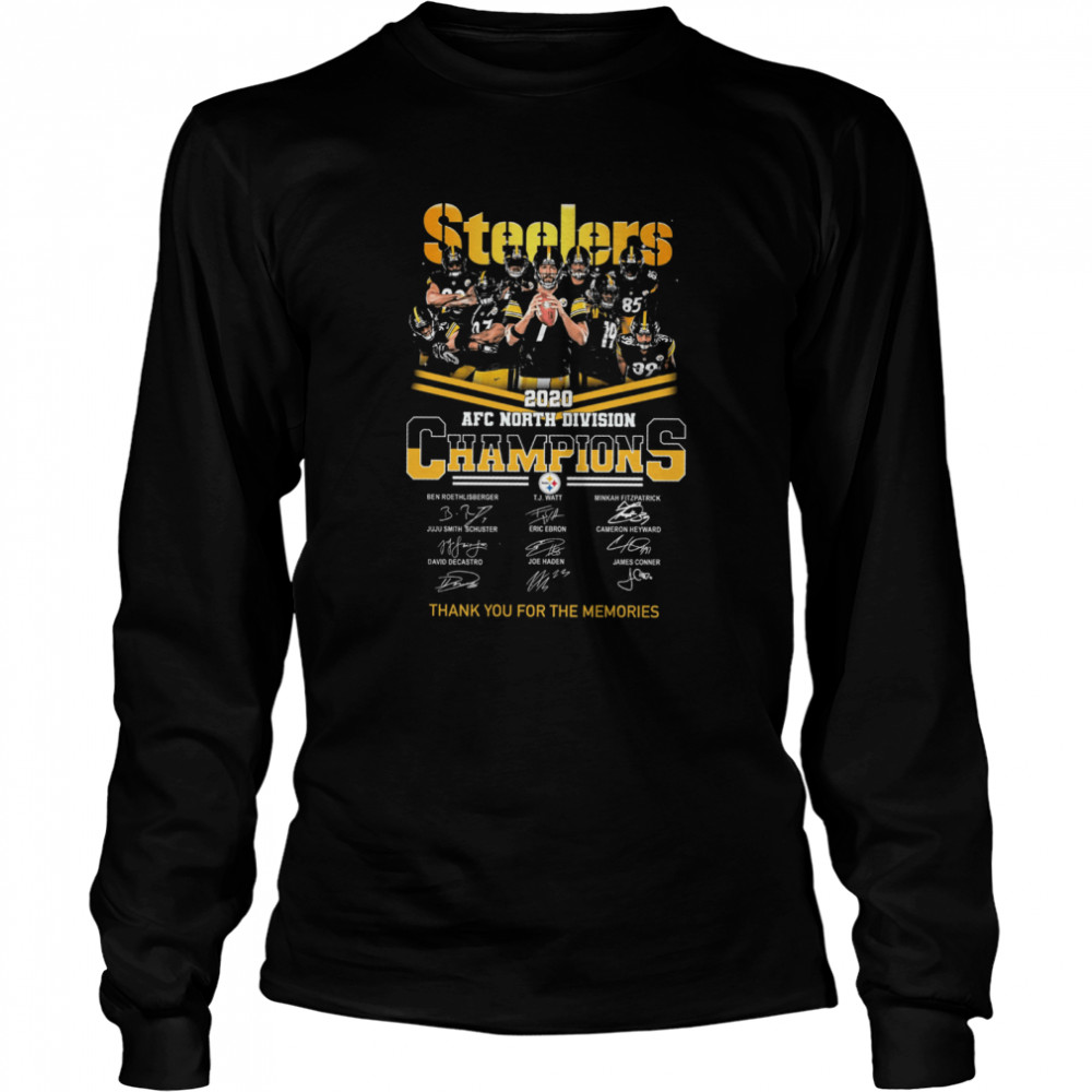 Steelers Afc North Division Champions Thank You For The Memories Signature Long Sleeved T-shirt