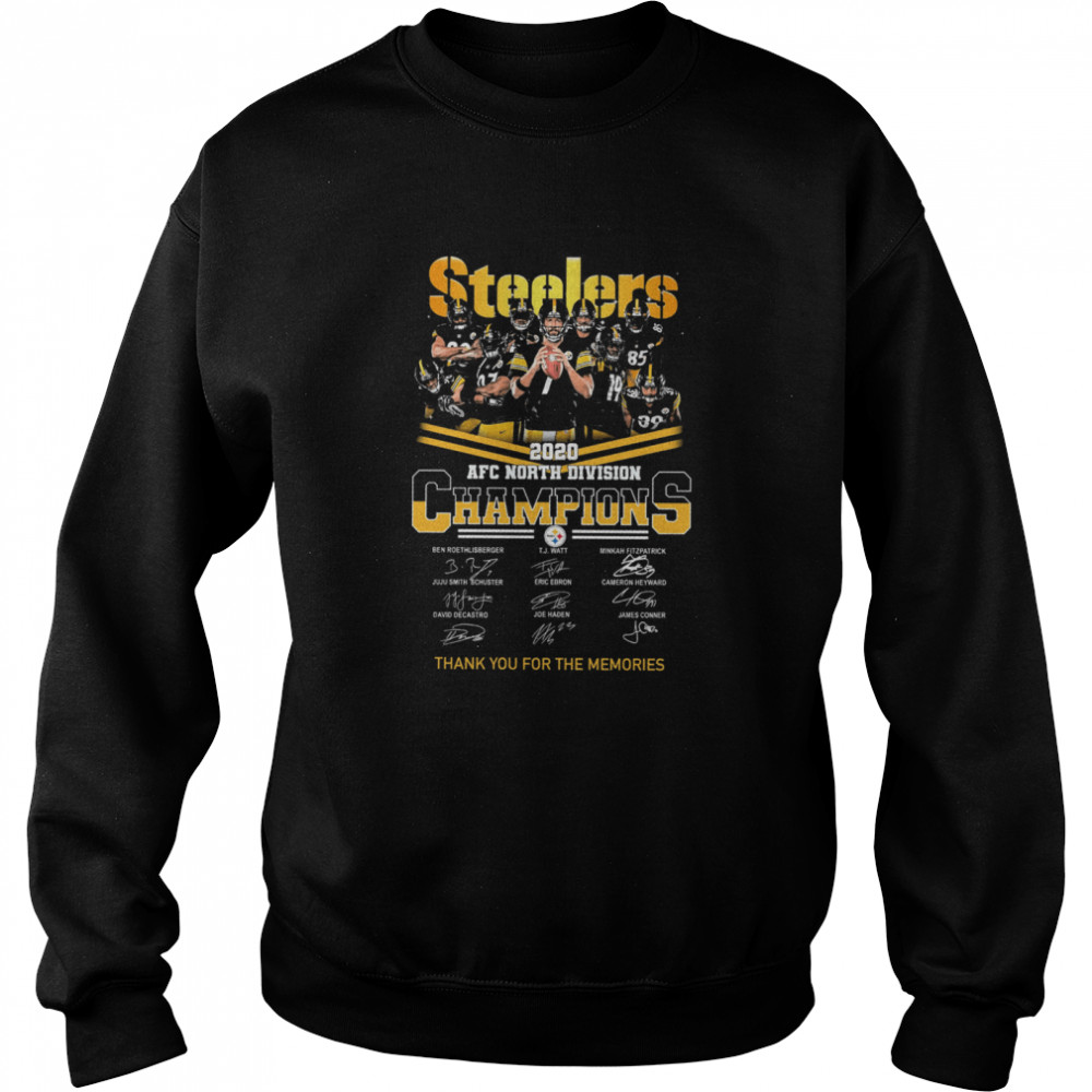 Steelers Afc North Division Champions Thank You For The Memories Signature Unisex Sweatshirt