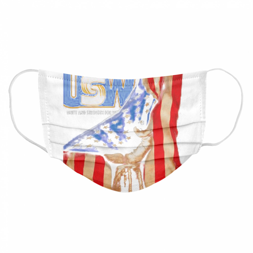 United Steelworkers Unity And Strength For Workers American Flag Cloth Face Mask