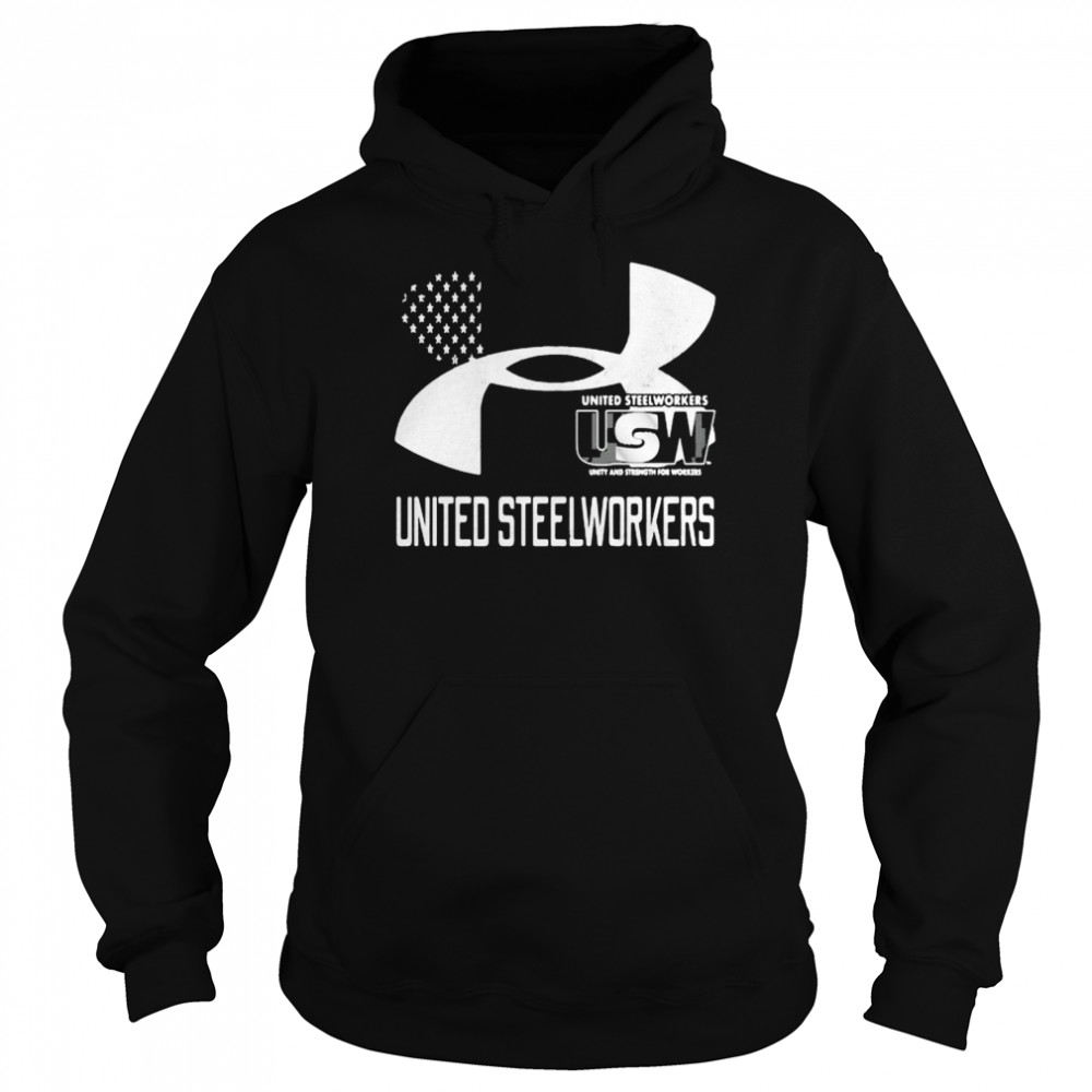 United Steelworkers Unity And Strength For Workers Flag Unisex Hoodie