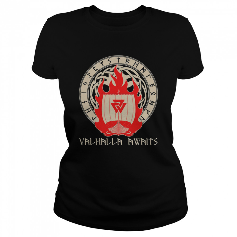 Valhalla Awaits Viking Logo Classic Women's T-shirt