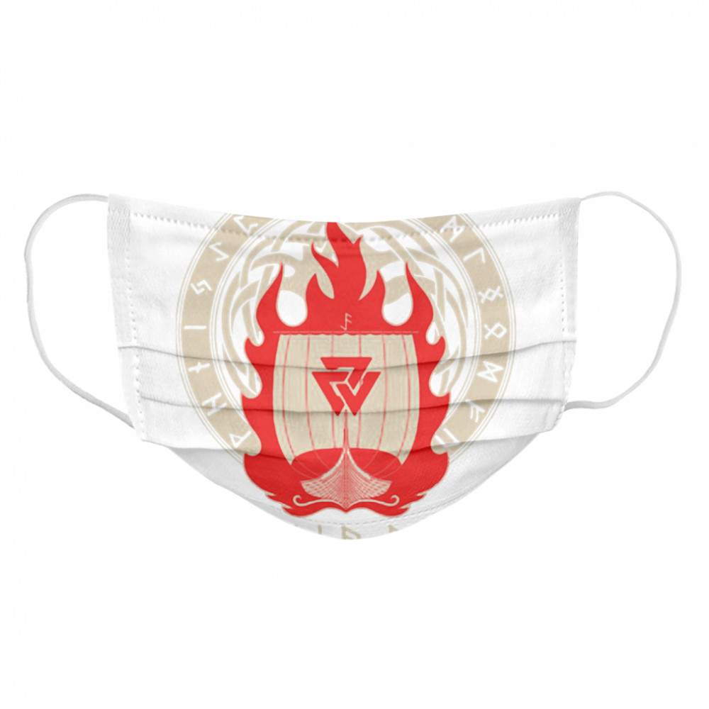 Valhalla Awaits Viking Logo Cloth Face Mask