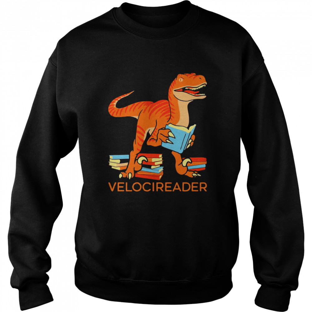 Velocireader Dinosaur Reading Books Unisex Sweatshirt