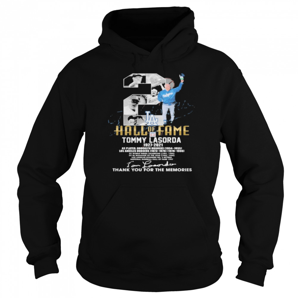 hall of fame tommy lasorda 1927 2021 thank you for the memories Unisex Hoodie