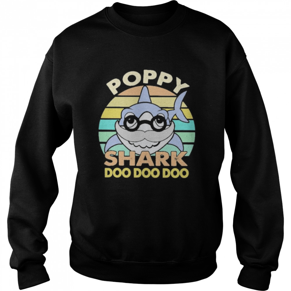 poppy shark doo doo doo vintage Unisex Sweatshirt