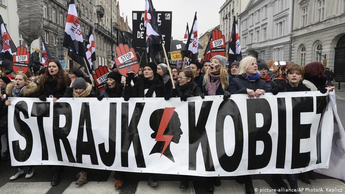 On Women’s Day, they protest in Poland over anti-abortion law
