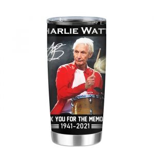 Charlie Watts Signature Thank You For The Memories 1941-2021 Tumbler