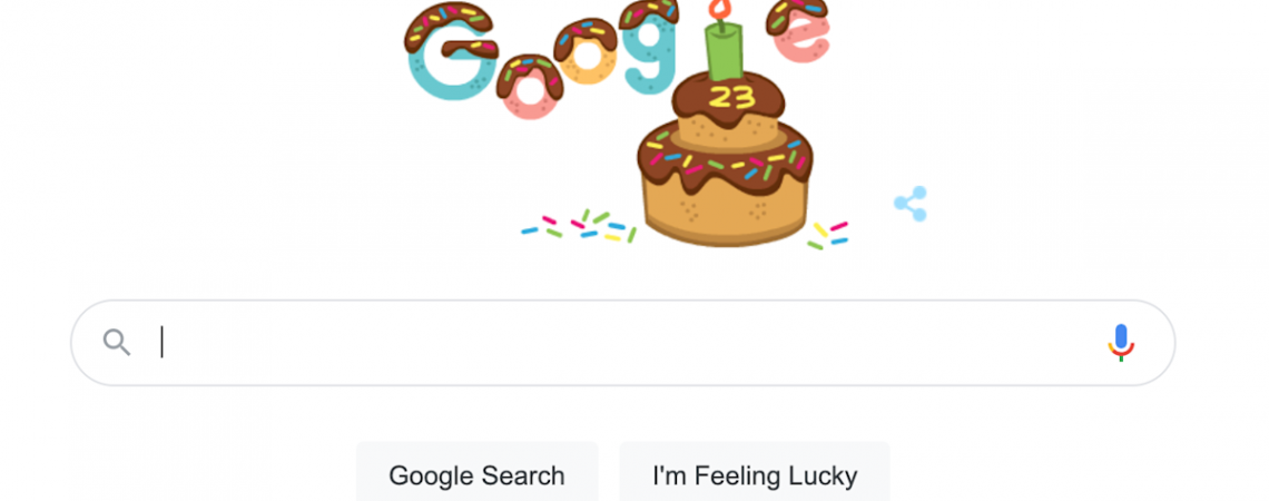 Happy birthday, Google: Search giant honors its own 23rd birthday with new doodle