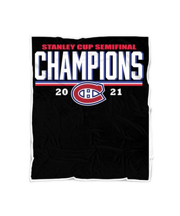 Montreal Canadiens Semifinal Champions 2021 Fleece Blanket