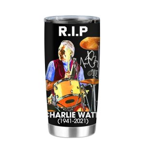 RIP Charlie Watts 1941-2021 signature Tumbler