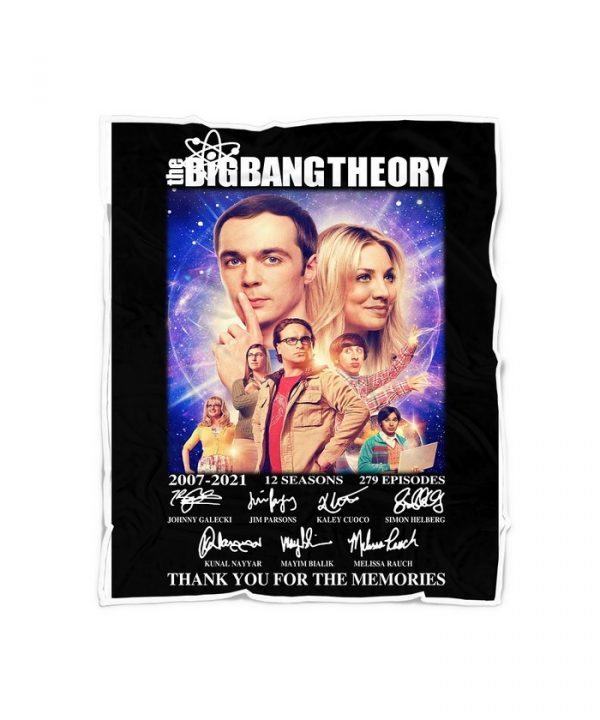 The Big Bang Theory 2007-2021 Signature Thank You For The Memories Fleece Blanket