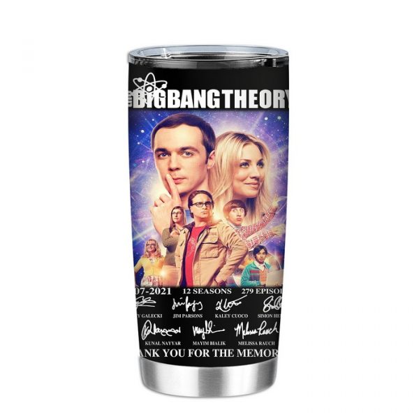 The Big Bang Theory 2007-2021 Signature Thank You For The Memories Tumbler