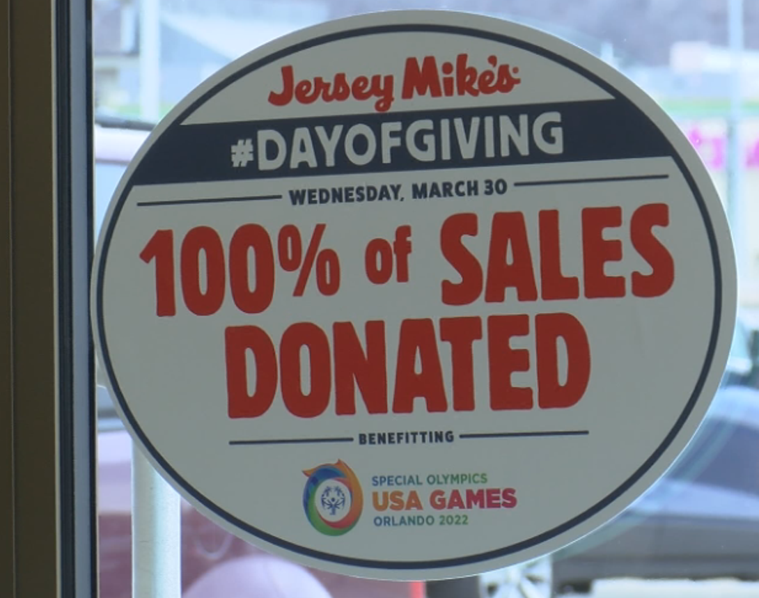 Jersey Mike’s donates 100% of daily earnings to Special Olympics